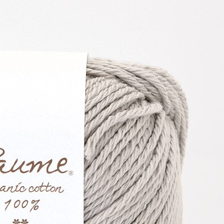 【お取り寄せ】ハマナカ ポーム ベビーカラー 中細 毛糸 No.307 オーガニックコットン100% 25g玉巻(約70m)