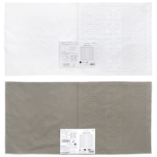 Olympus オリムパス 刺し子布パック 花ふきん La Bouquetiere Honeycomb | 2色セット(白+Taupe)H-1103・H-15103