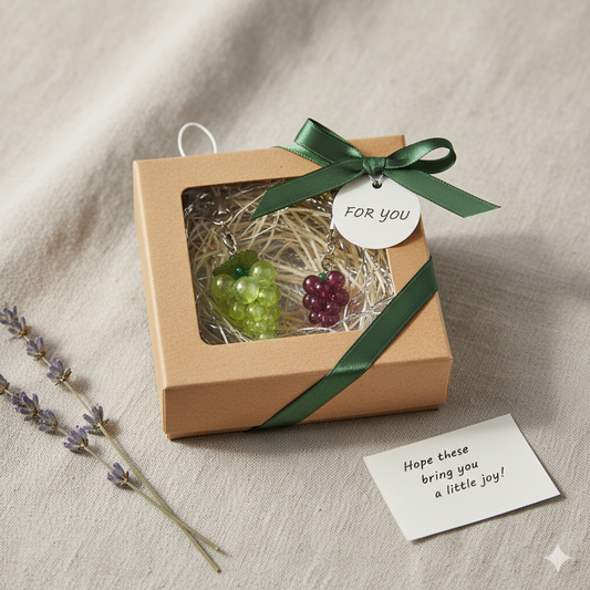 フルーツのストラップのキット (マスカット大・ぶどう小) 2個入り B-2114B