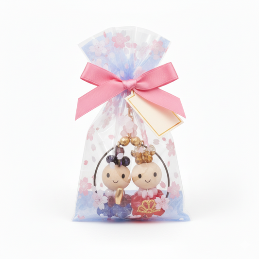 ゆらゆらお雛さまのストラップキット サイズ約3cm C-671