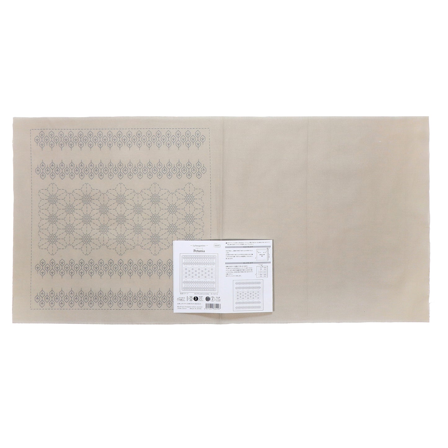 Olympus オリムパス 刺し子布パック 花ふきん La Bouquetiere Petunia (Almond Milk) H-10112