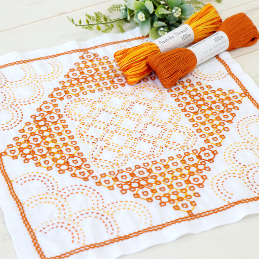 Olympus オリムパス 刺し子布パック 花ふきん La Bouquetiere Drop (白) H-1105