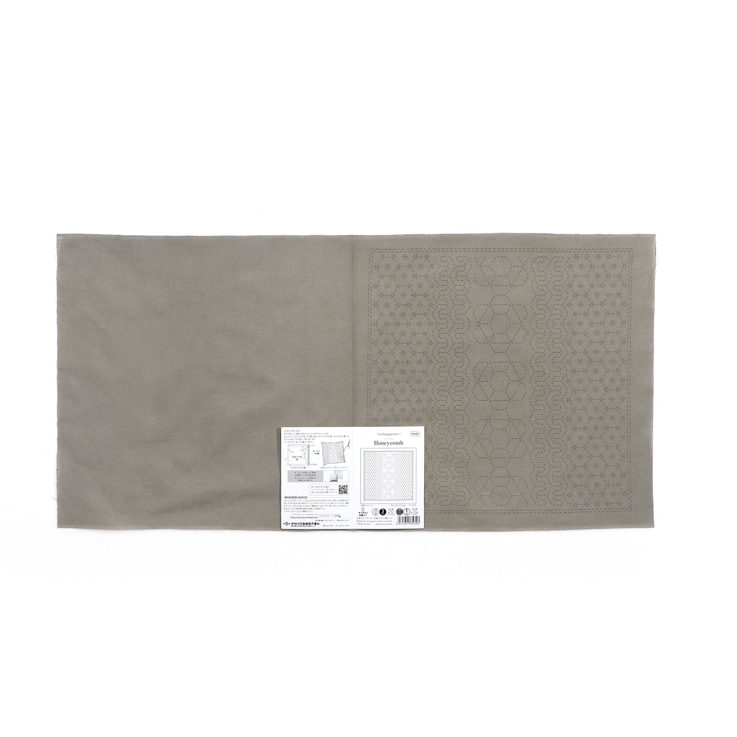 Olympus オリムパス 刺し子布パック 花ふきん La Bouquetiere Honeycomb (Taupe) H-15103