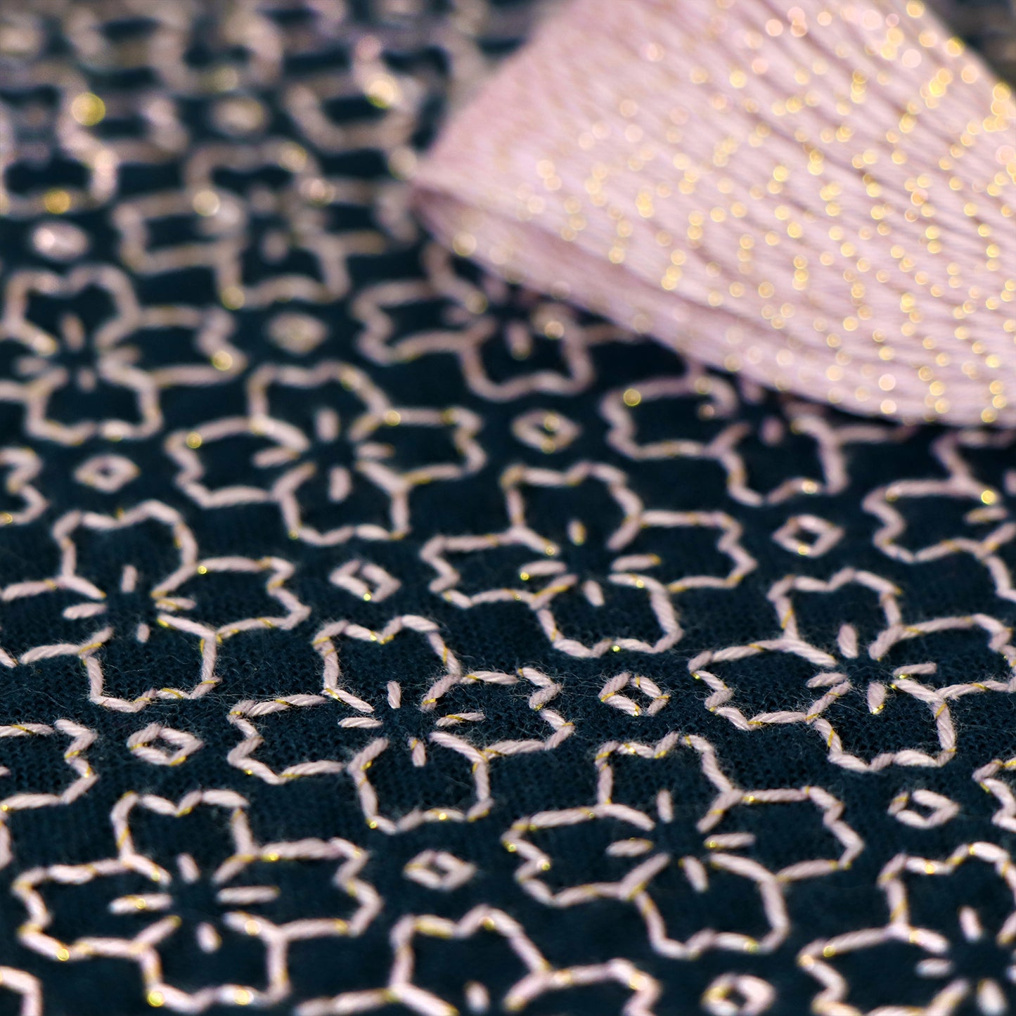 Olympus オリムパス 刺し子糸 Sashiko Lame 15色セット 綿96% ポリエステル4% 1カセ 約40m×15