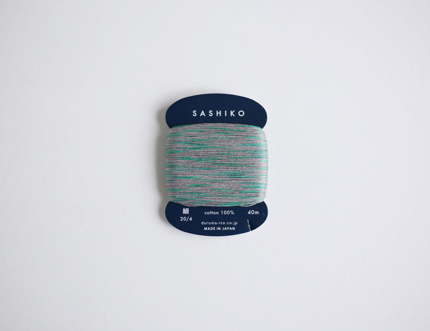 DARUMA ダルマ 刺し子糸〈細〉 2色カスリ カード巻き 雨音 DRM2400-301
