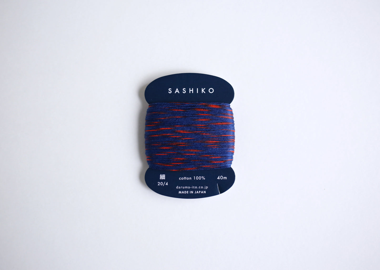 DARUMA ダルマ 刺し子糸〈細〉 カスリ カード巻 8枚セット | 2色3枚 3色3枚 8色2枚 | 各40m 綿100％