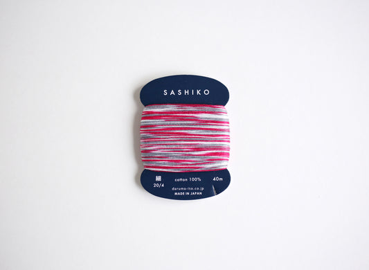 DARUMA ダルマ 刺し子糸〈細〉 3色カスリ カード巻き 朝顔 DRM2400-403