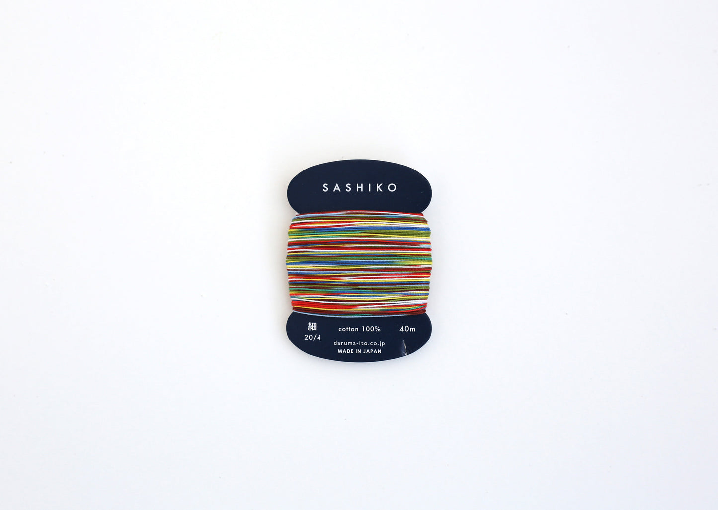 DARUMA ダルマ 刺し子糸〈細〉 8色カスリ カード巻き 紙ふうせん DRM2400-501