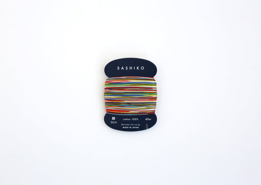 DARUMA ダルマ 刺し子糸〈細〉 8色カスリ カード巻き 紙ふうせん DRM2400-501