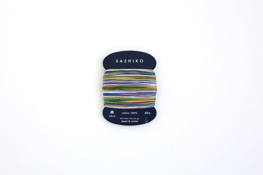 DARUMA ダルマ 刺し子糸〈細〉 8色カスリ カード巻き 七夕 DRM2400-502