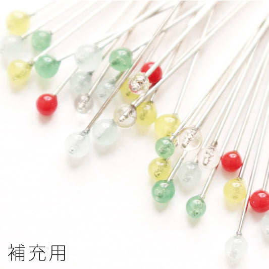 Kaneki Thread Industry Little House NEW Sewing Pins (LH441041) with Premium Glass Beads, Refills, Pack of 80 