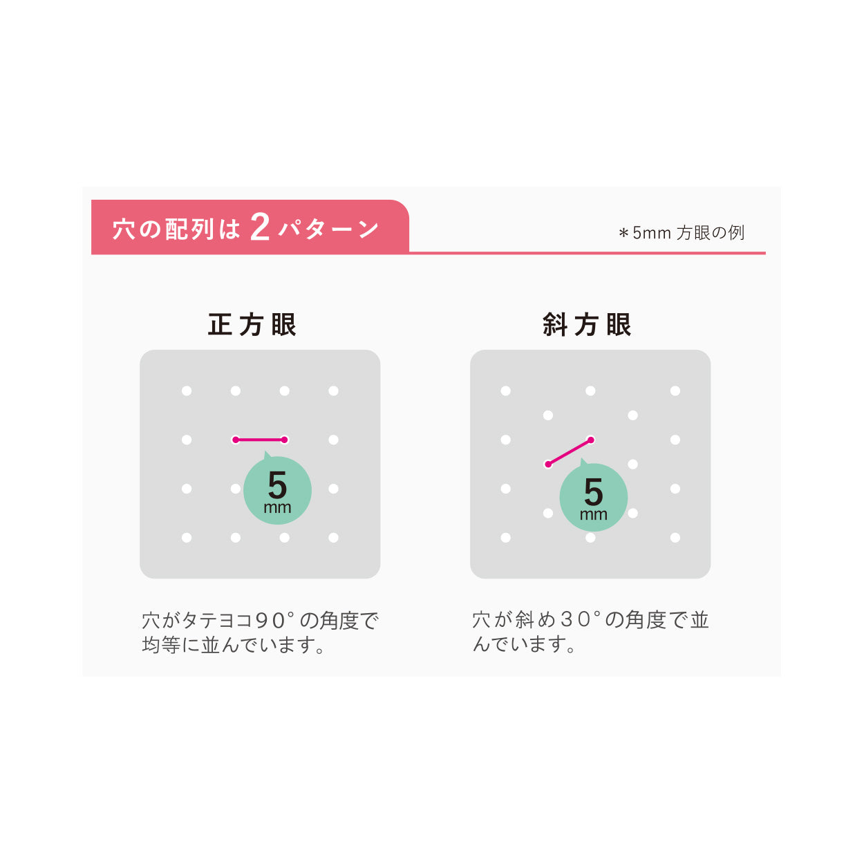 LECIEN COSMO Sashiko Template - 4 square patterns, 4 oblique patterns, 8 patterns in total