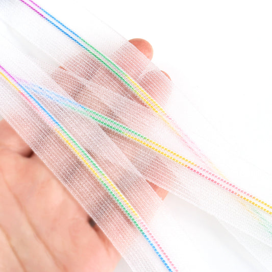 スケルトンファスナーレインボー7色セット 長さ20cm