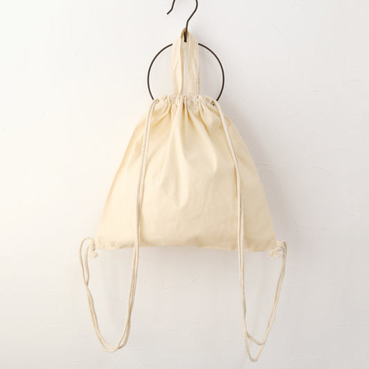 ハンドメイド用 コットンリュック 生成り 2WAY A4対応 ES314