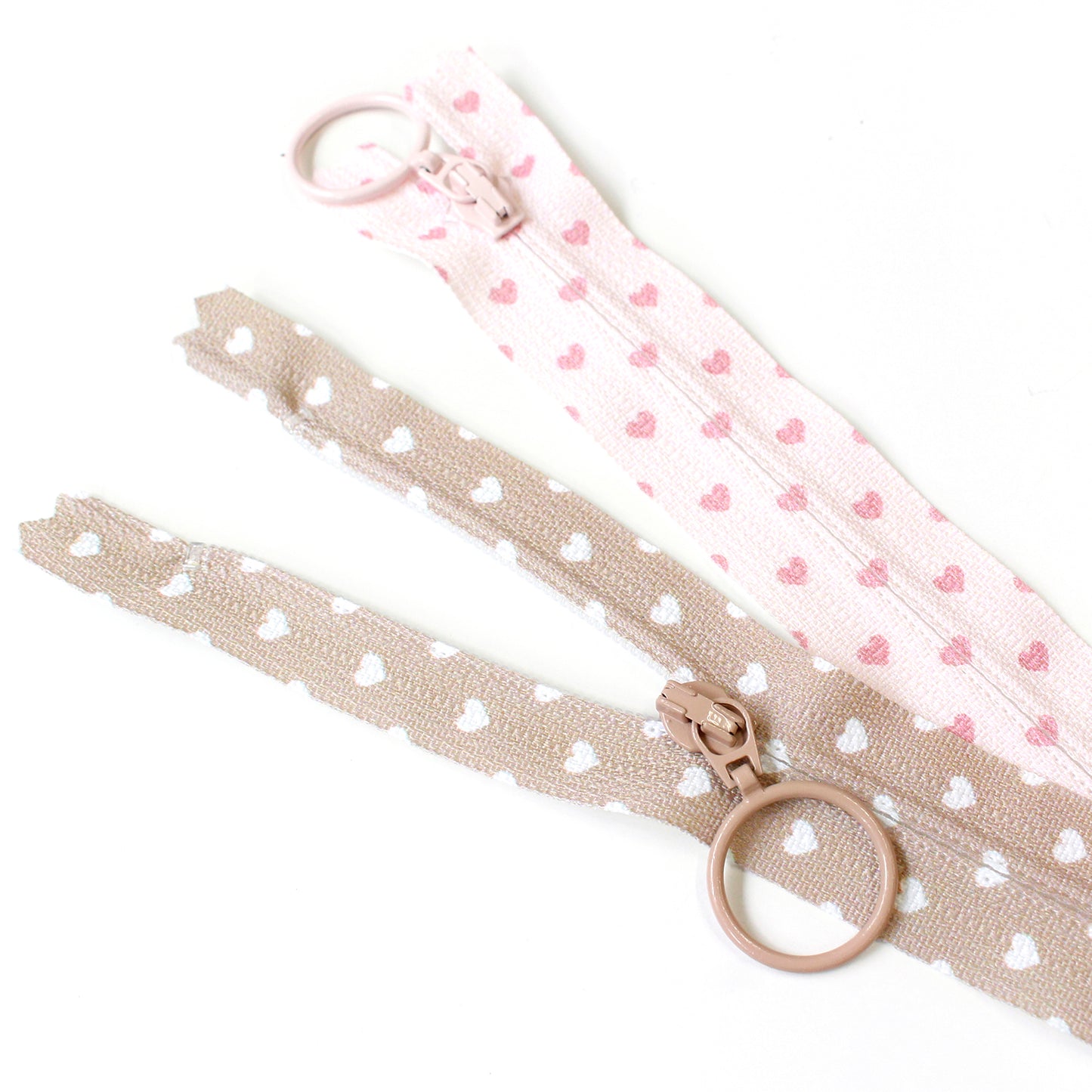 ハート柄プリントファスナー 6色セット｜日本製・かわいい・高品質・手芸用