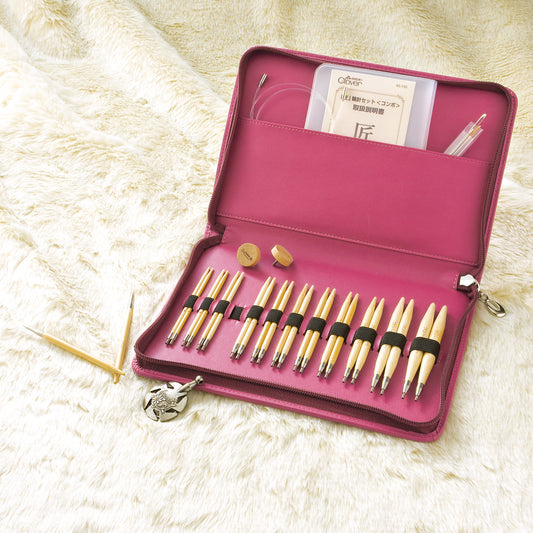 Clover クロバー 〈匠〉輪針セット-コンボ 45-150｜竹製・組み替え式輪針セット