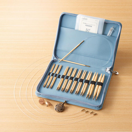 Clover クロバー 〈匠〉輪針セット-コンボ・ロング 45-151｜竹製・組み替え式輪針セット