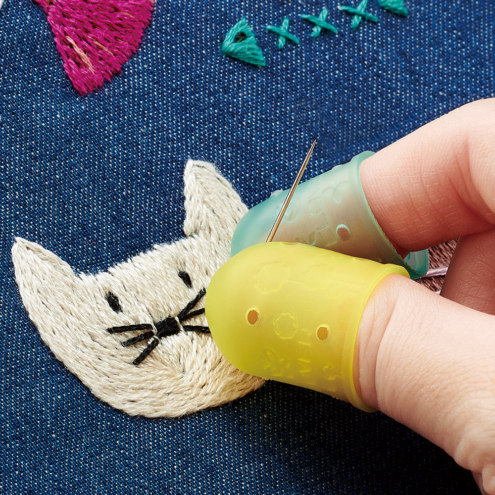 Clover クロバー カラフルラバーシンブル2サイズセット〈大・ゆったり〉57-396