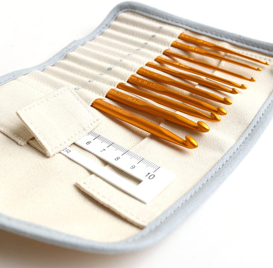 Clover クロバー かぎ針セット 収納ケース付き 10本セット 43-405