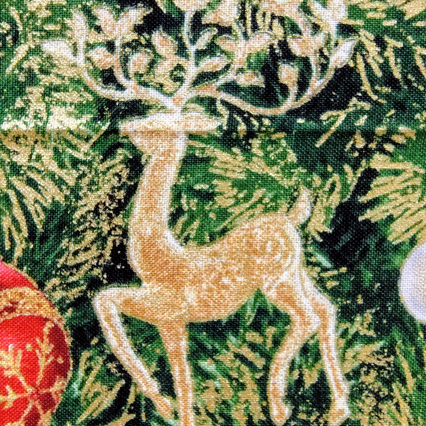 【USA輸入】Timeless Treasures クリスマス装飾 壁掛け布  パネル生地 61×112cm | クリスマスツリー 金彩プリント