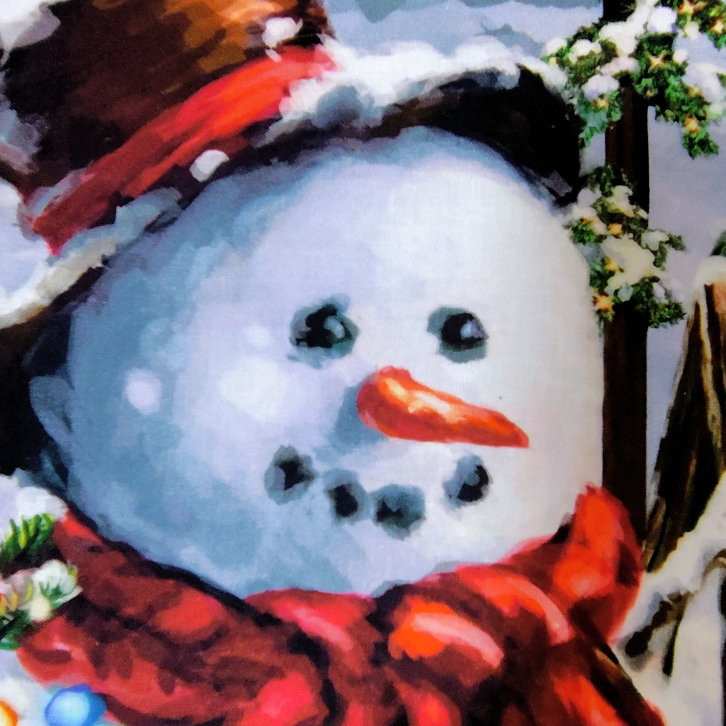 Christmas Wall Hanging Fabric, Snowman, Winter, Timeless Treasures Frosty Delights, Imported Directly from the USA, Panel Fabric, 61 x 112 cm