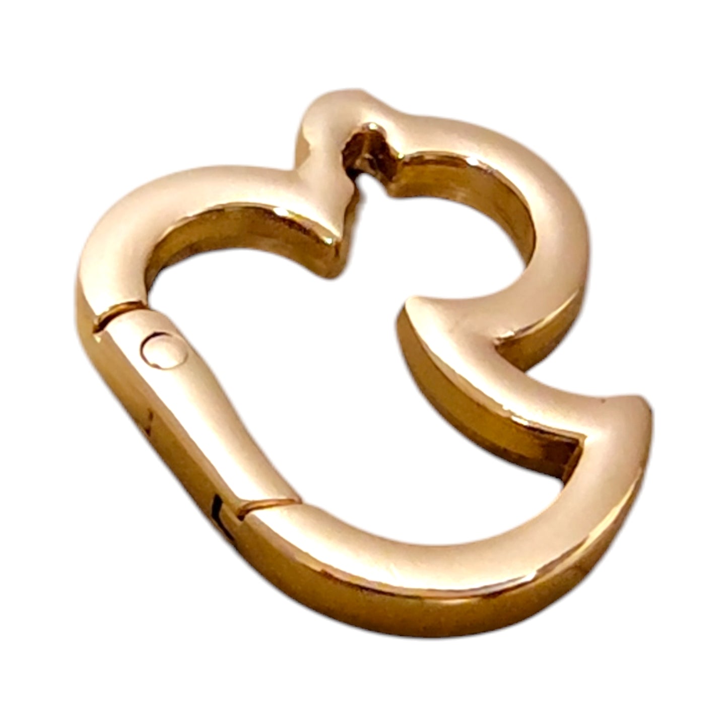 アヒル型カラビナ 2個入り ゴールド/シルバー/ブラック 約27×30mm