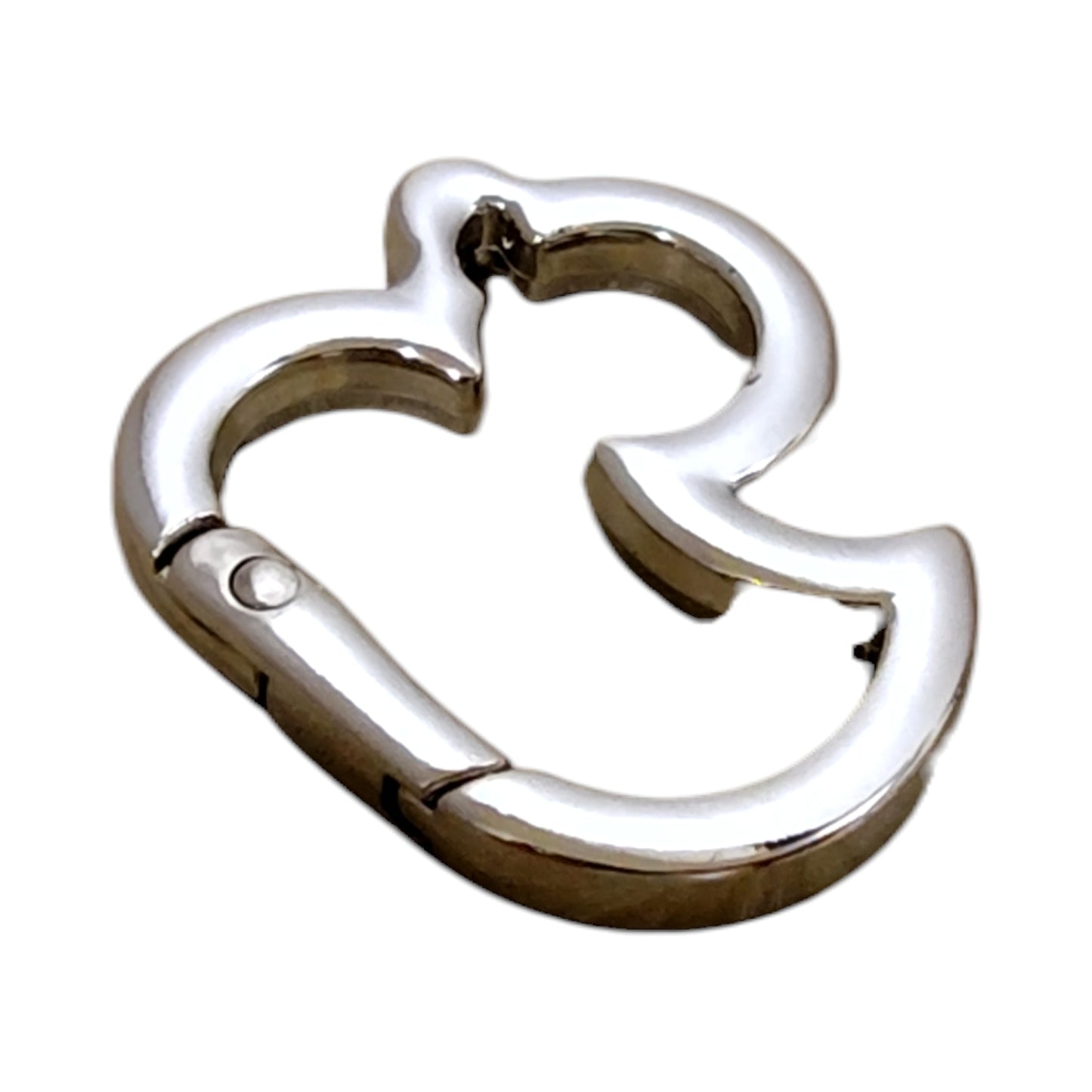 アヒル型カラビナ 2個入り ゴールド/シルバー/ブラック 約27×30mm