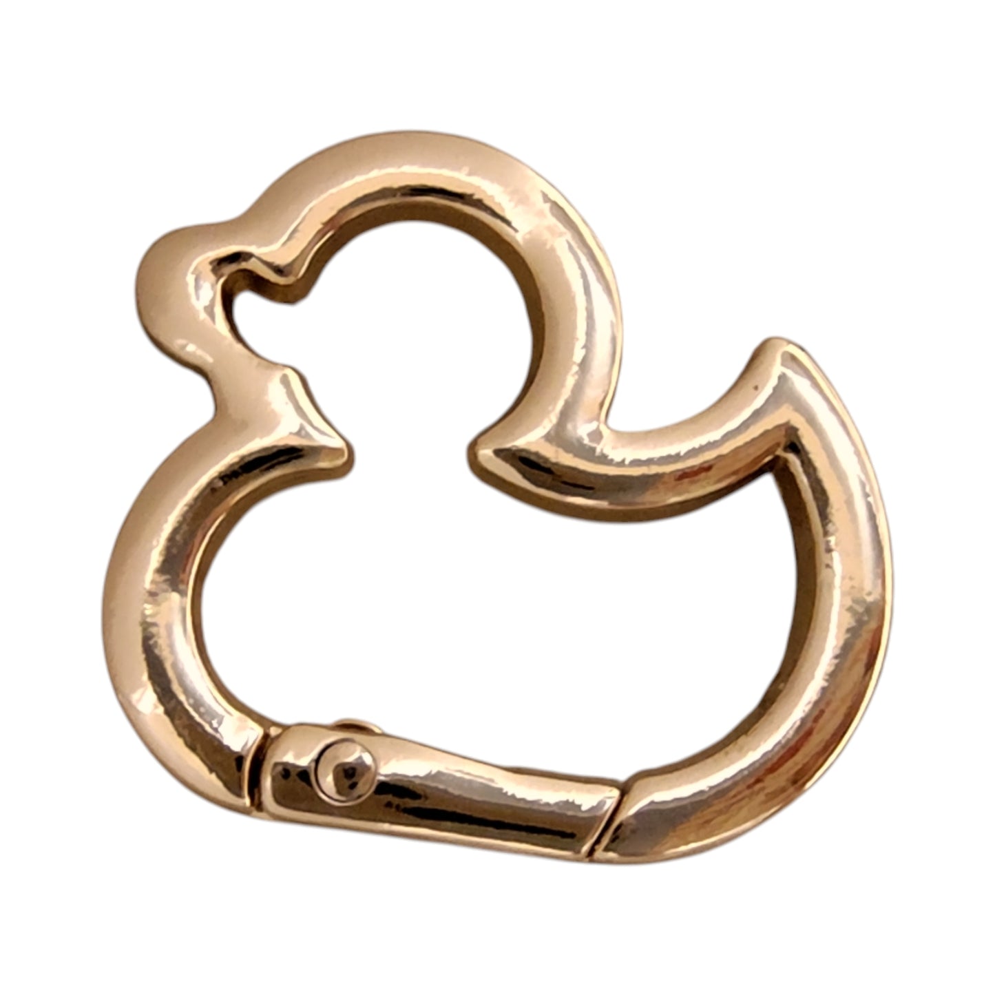 アヒル型カラビナ 2個入り ゴールド/シルバー/ブラック 約27×30mm