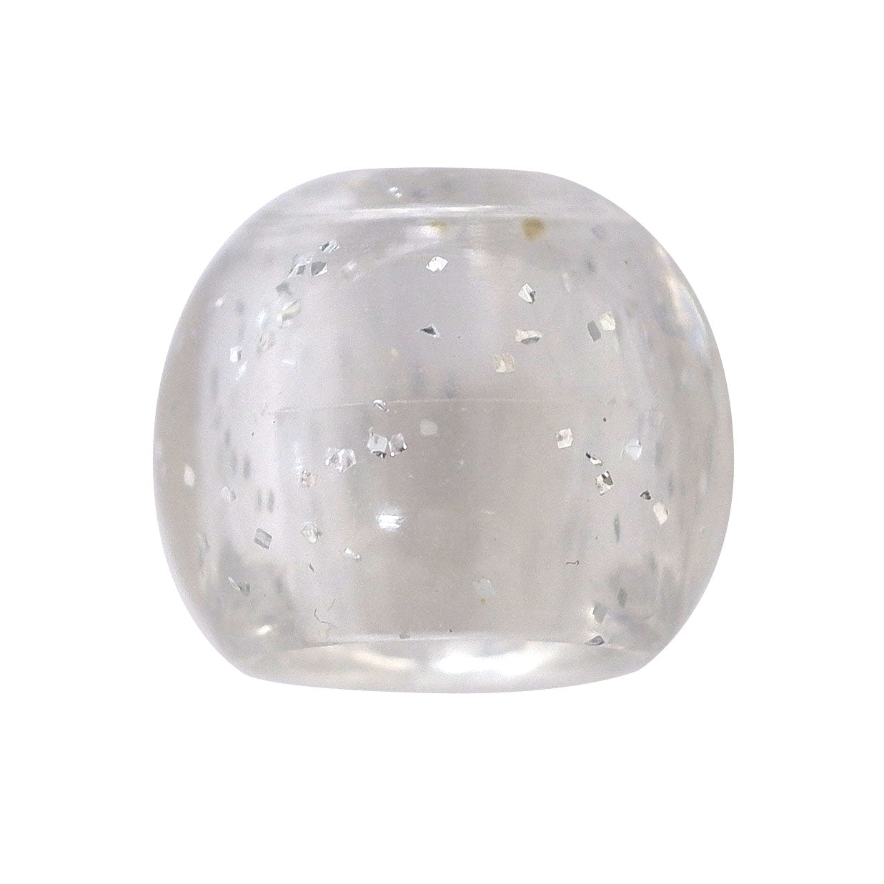 ミササ ラメ入りループエンド 15mm 2個入り クリア No.2782