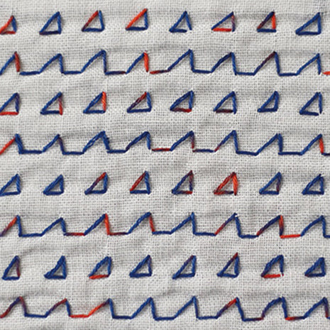 DARUMA ダルマ 刺し子糸〈細〉 2色カスリ カード巻き 線香花火 DRM2400-302