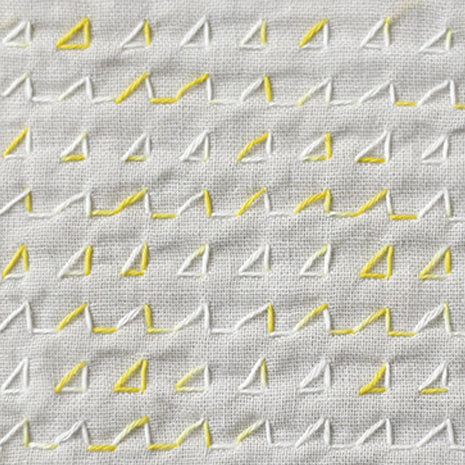 DARUMA ダルマ 刺し子糸〈細〉 2色カスリ カード巻き レモンスカッシュ DRM2400-303