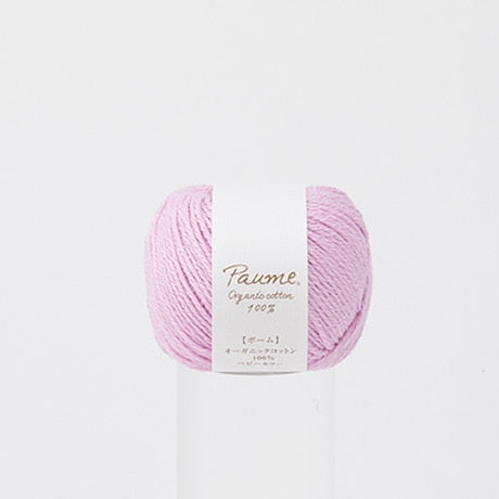 【お取り寄せ】ハマナカ ポーム ベビーカラー 中細 毛糸 No.306 オーガニックコットン100% 25g玉巻（約70m）