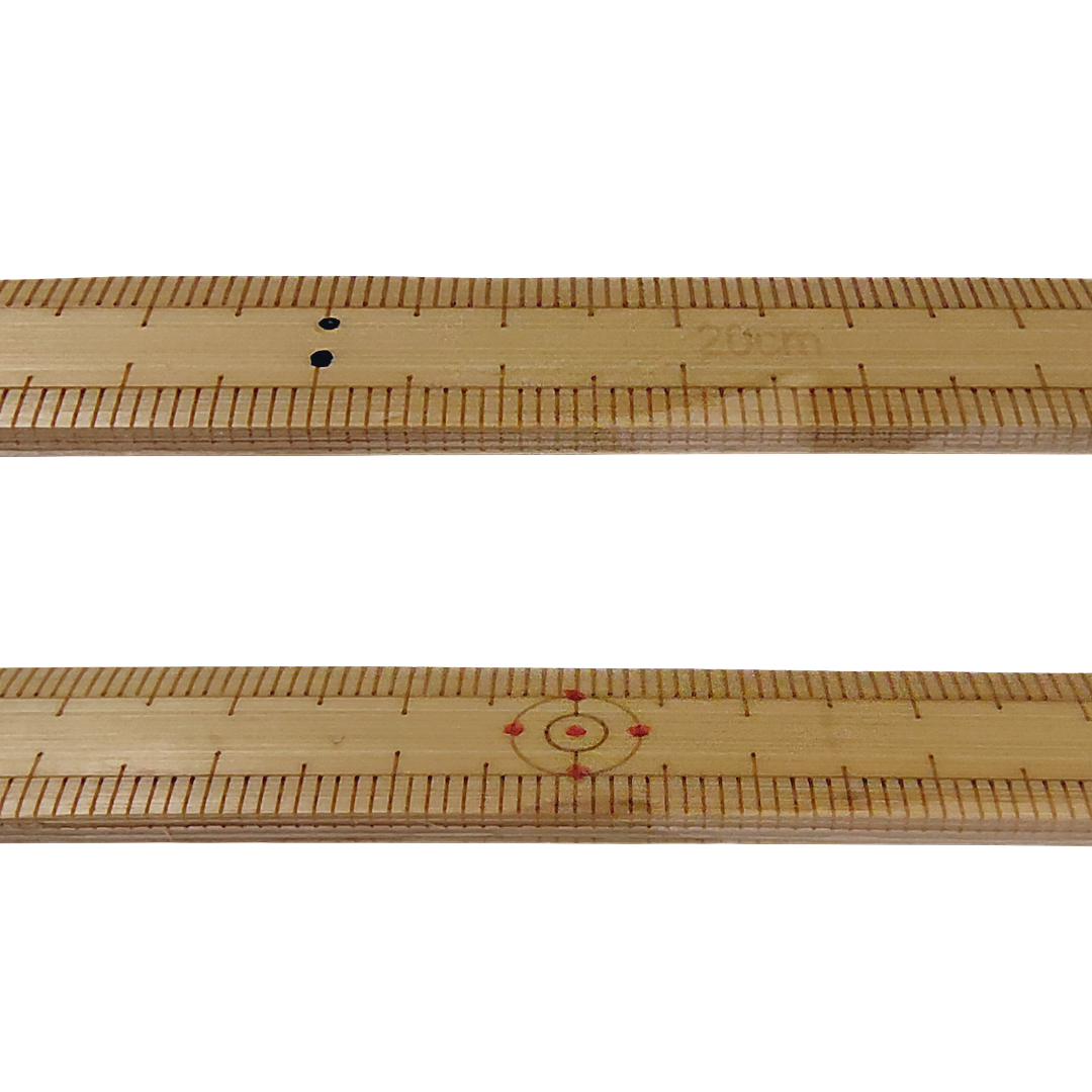 ミササ misasa 竹ものさし 20cm 両目盛タイプ（cm）No.8148