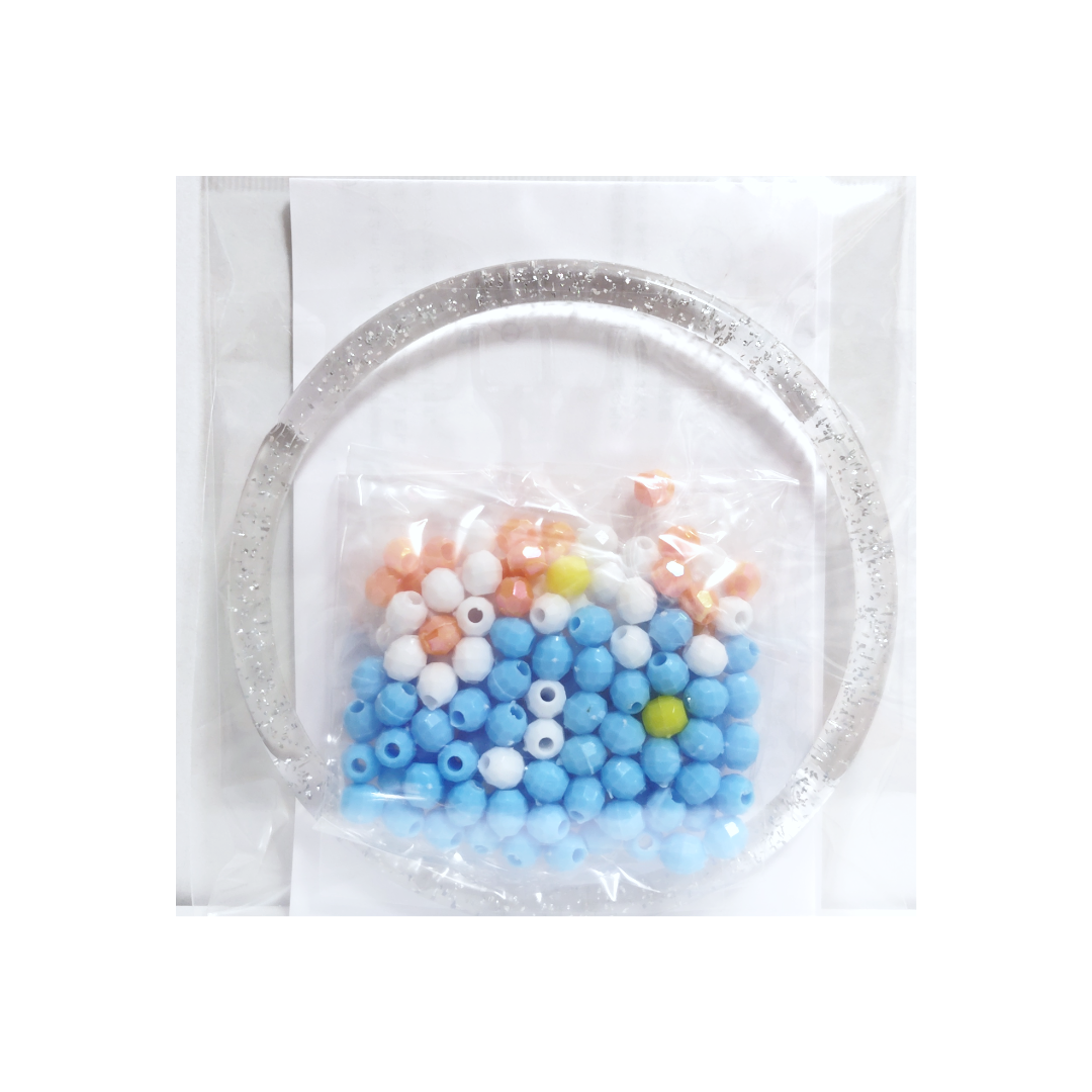 レトロモチーフのタオルハンガー（手作りキット） ホワイト/ピンク/グリーン/ブルー