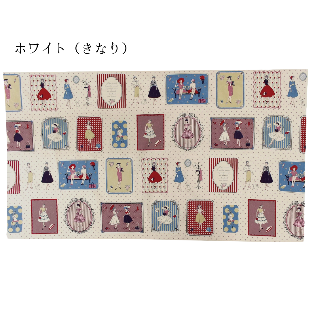 パネル生地 カットクロス マドモアゼル レトロ koko seki Couturiere 日本製 108×60cm