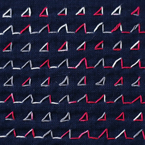 DARUMA ダルマ 刺し子糸〈細〉 3色カスリ カード巻き 朝顔 DRM2400-403