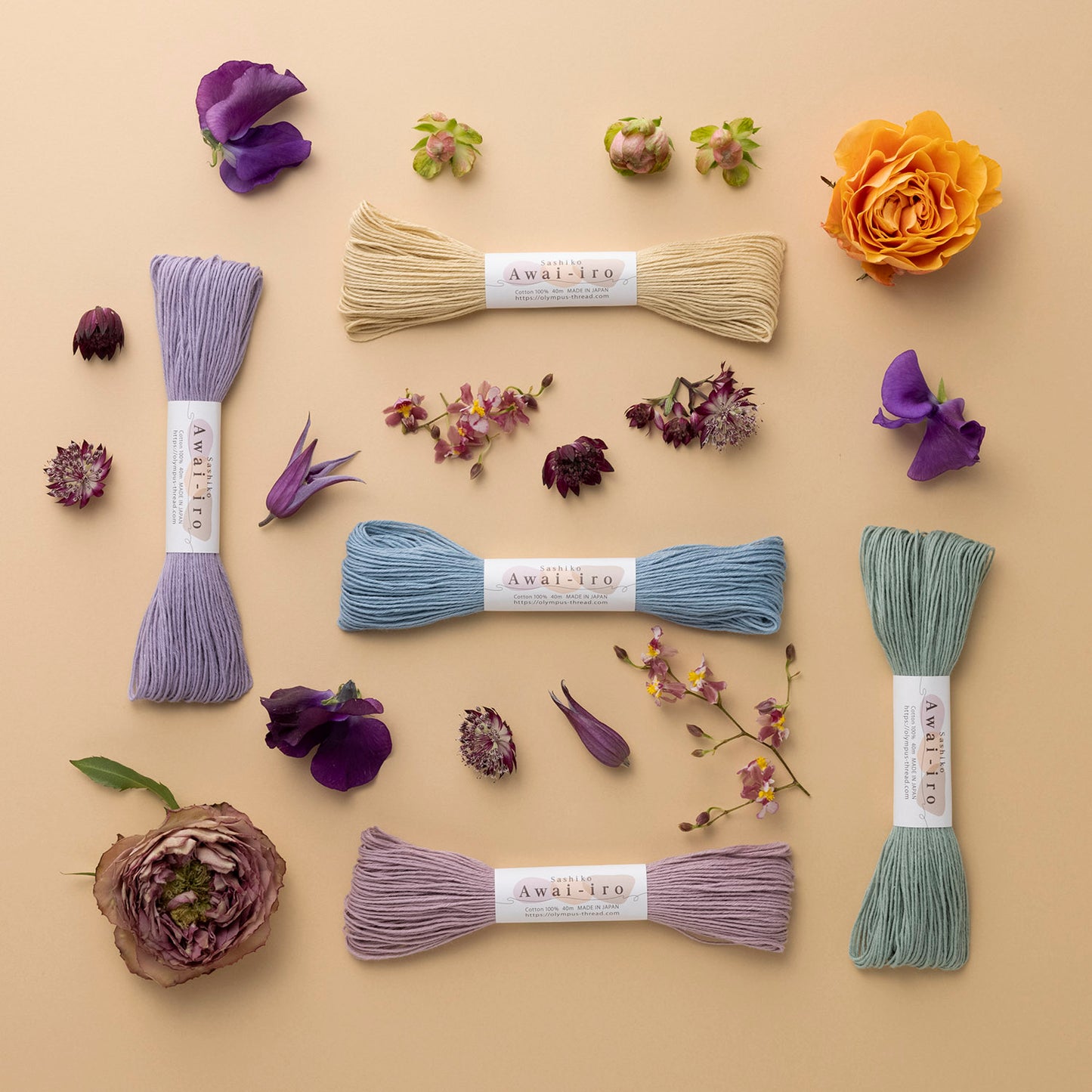 Olympus オリムパス 刺し子糸 Sashiko Awai-iro A20 Cloudy Gray