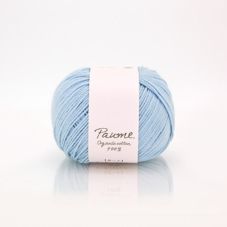 【お取り寄せ】ハマナカ ポーム ベビーカラー《クロッシェ》 中細 毛糸 No.605 オーガニックコットン100% 25g玉巻（約110m）