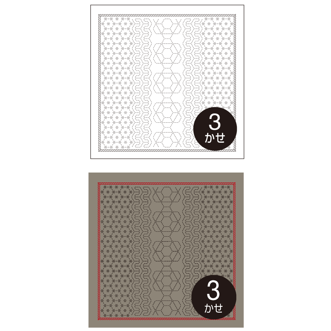 Olympus オリムパス 刺し子布パック 花ふきん La Bouquetiere Honeycomb | 2色セット（白＋Taupe）H-1103・H-15103