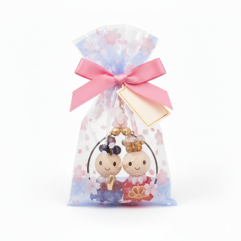 ゆらゆらお雛さまのストラップキット サイズ約3cm C-671