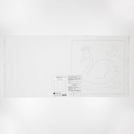 Olympus オリムパス 刺し子布パック 花ふきん (白) H-1007 スワン