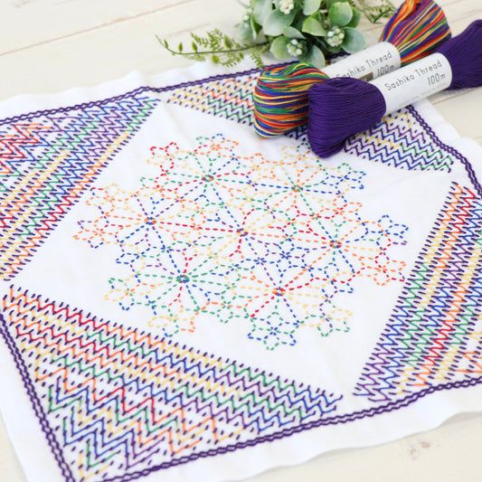 Olympus オリムパス 刺し子布パック 花ふきん La Bouquetiere Nadeshiko (白) H-1102