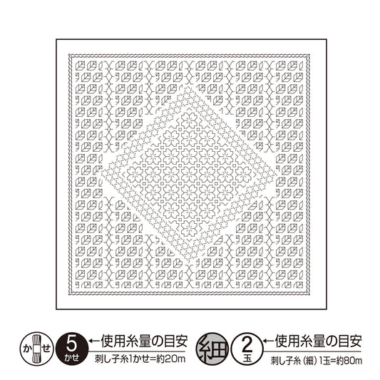 Olympus オリムパス 刺し子布パック 花ふきん La Bouquetiere Sakura (白) H-1107