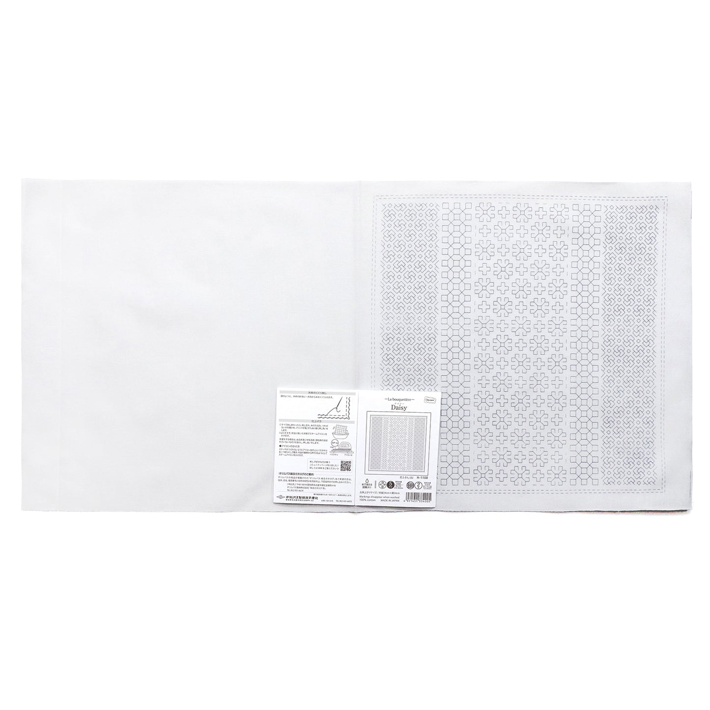 Olympus オリムパス 刺し子布パック 花ふきん La Bouquetiere Daisy (白) H-1108