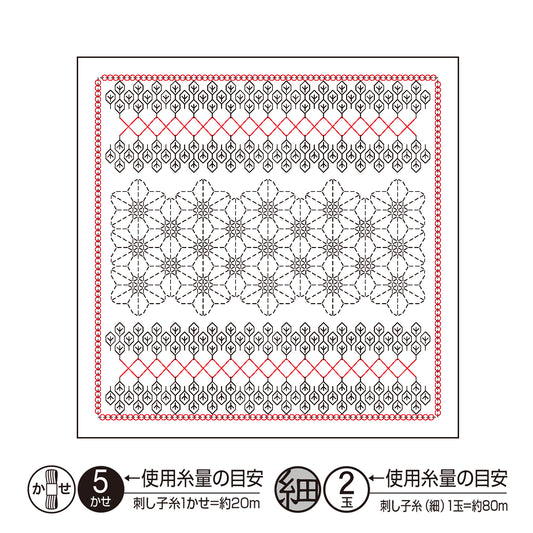 Olympus オリムパス 刺し子布パック 花ふきん La Bouquetiere Petunia (白) H-1112