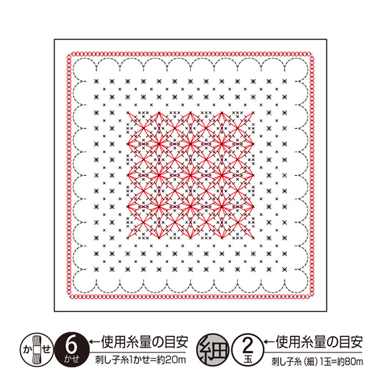 Olympus オリムパス 刺し子布パック 花ふきん La Bouquetiere Kinmokusei (白) H-1114