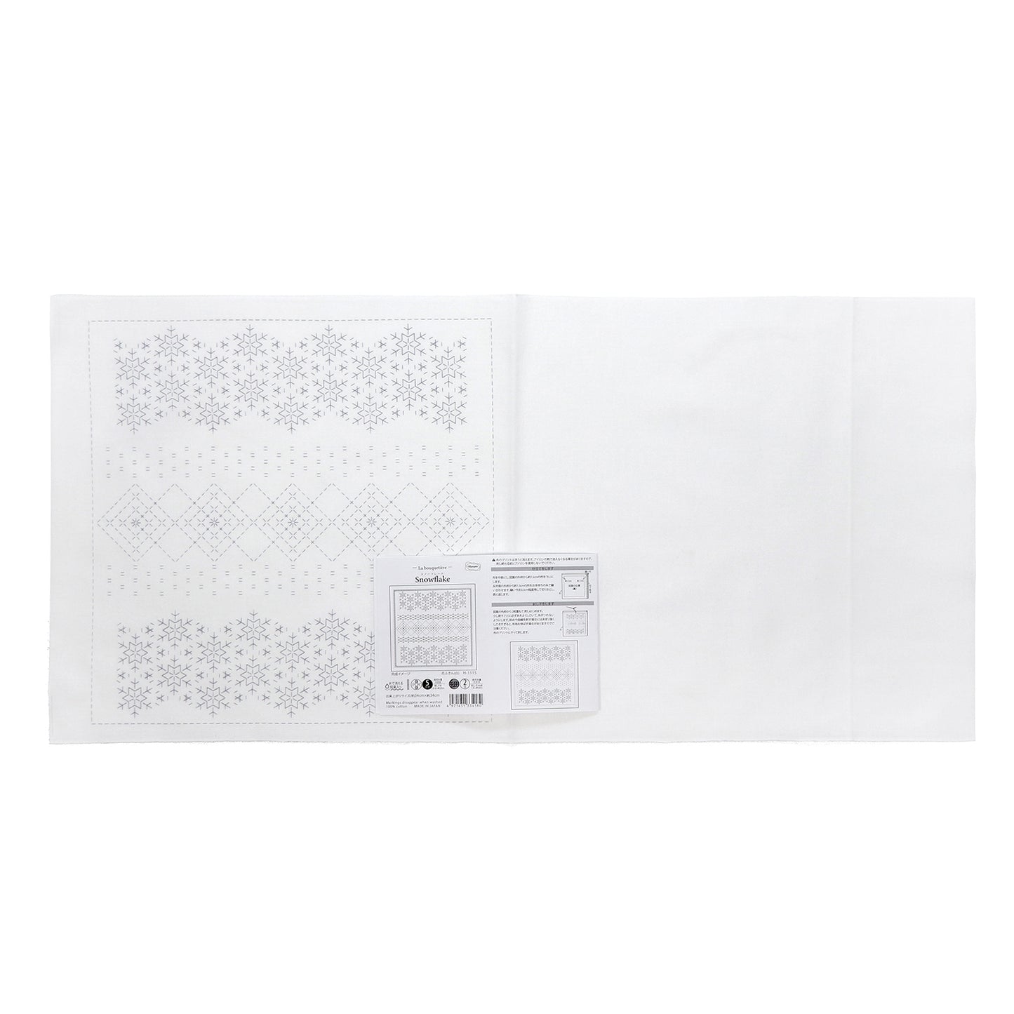 Olympus オリムパス 刺し子布パック 花ふきん La Bouquetiere Snowflake (白) H-1115