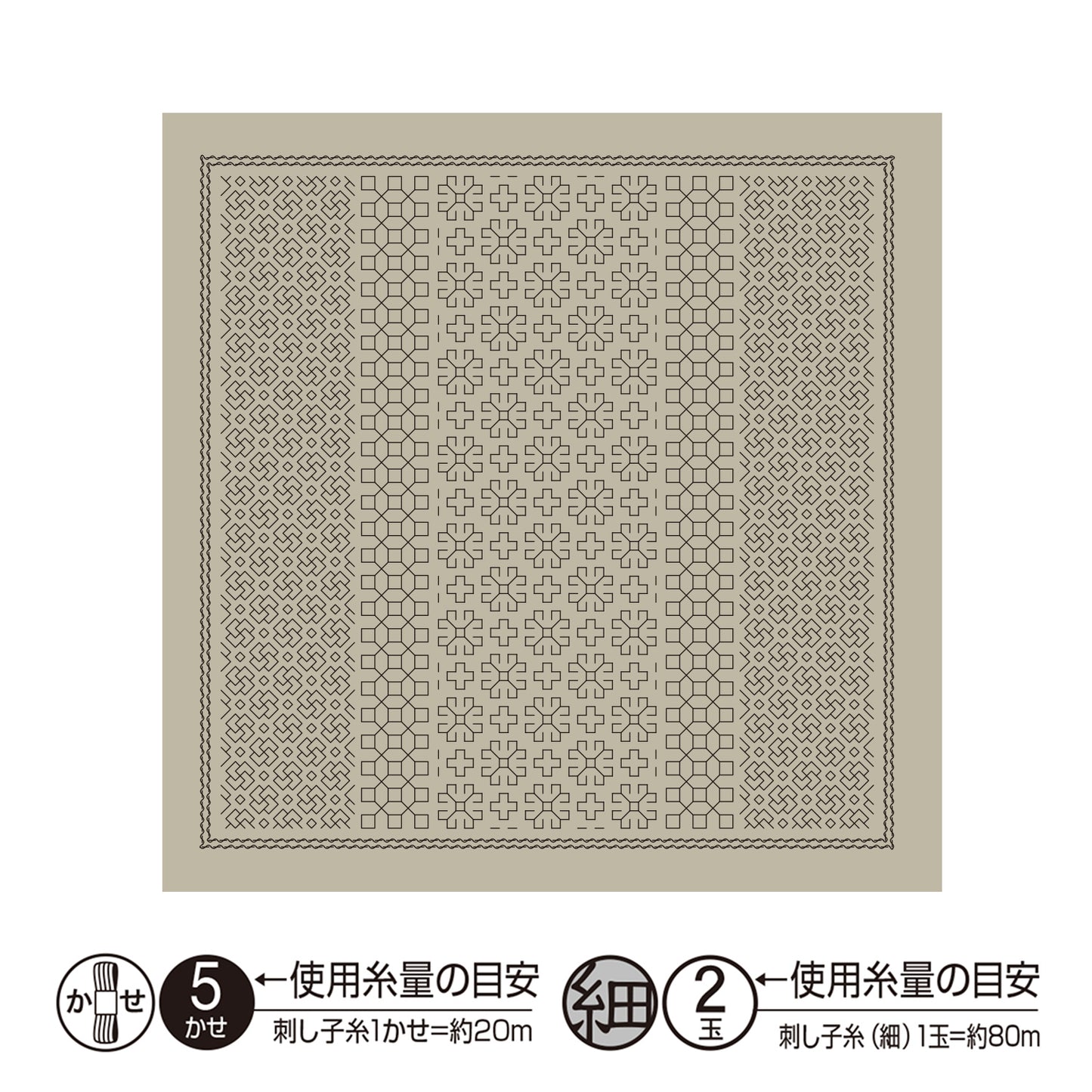 Olympus オリムパス 刺し子布パック 花ふきん La Bouquetiere Daisy (Sage) H-12108