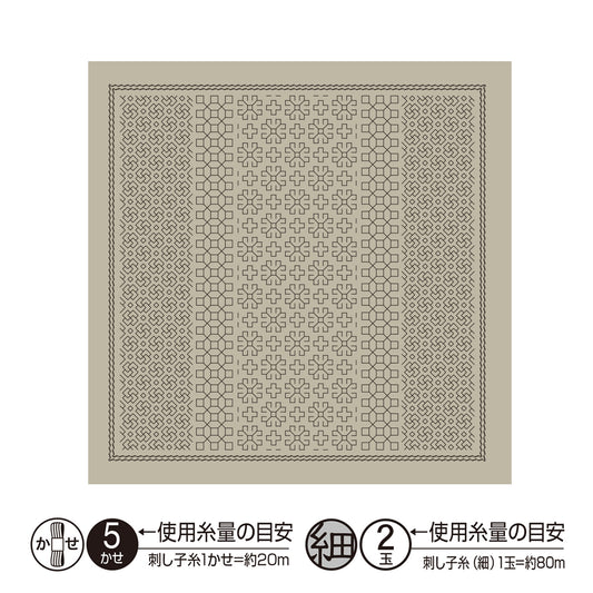 Olympus オリムパス 刺し子布パック 花ふきん La Bouquetiere Daisy (Sage) H-12108