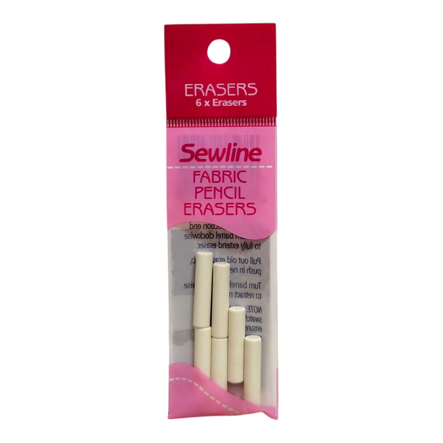 Sewline ソーライン 布用シャープペン専用消しゴム 6個入り 1パック FAB50019
